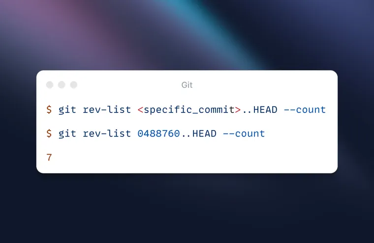 How to Count the Number of Commits After a Specific Commit in Git